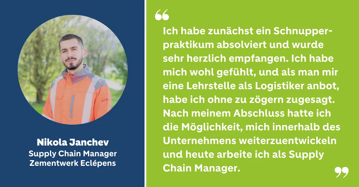 Lehre als Logistiker bei Holcim Schweiz