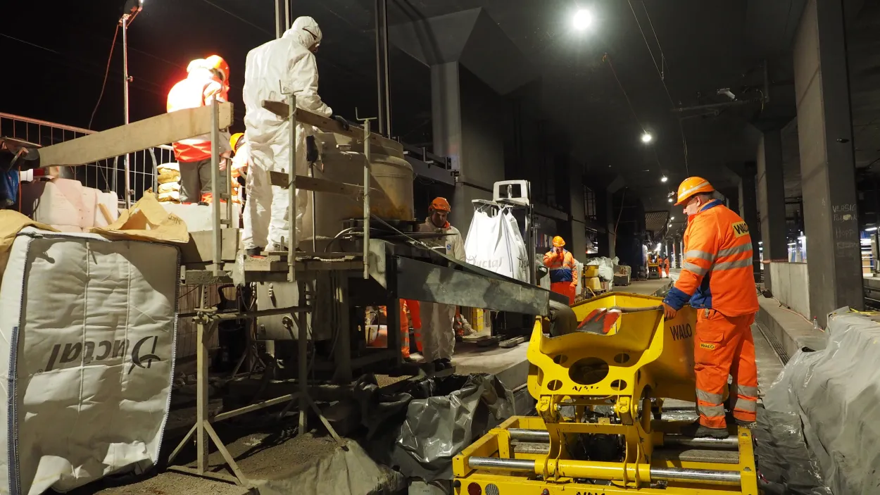 Ein stsarker Auftritt des UHFB Ductal bei Gleisarbeiten im Flughafen Zürich